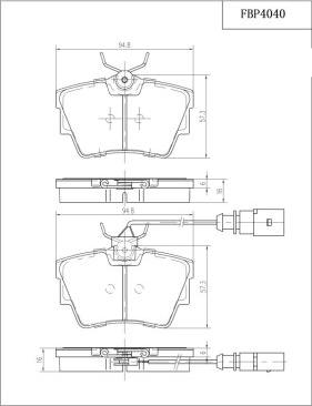 FI.BA FBP4040 - Kit de plaquettes de frein, frein à disque cwaw.fr