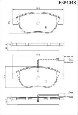 FI.BA FBP4048 - Kit de plaquettes de frein, frein à disque cwaw.fr