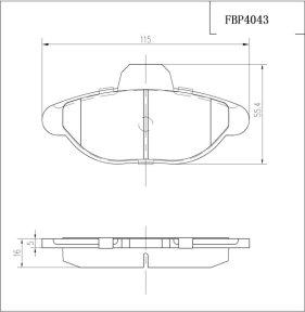 FI.BA FBP4043 - Kit de plaquettes de frein, frein à disque cwaw.fr