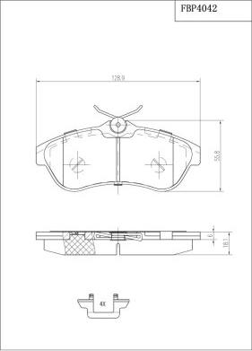 FI.BA FBP4042 - Kit de plaquettes de frein, frein à disque cwaw.fr