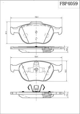 FI.BA FBP4059 - Kit de plaquettes de frein, frein à disque cwaw.fr