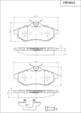 FI.BA FBP4053 - Kit de plaquettes de frein, frein à disque cwaw.fr