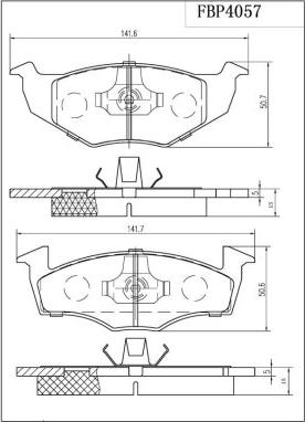 FI.BA FBP4057 - Kit de plaquettes de frein, frein à disque cwaw.fr