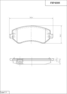 FI.BA FBP4008 - Kit de plaquettes de frein, frein à disque cwaw.fr