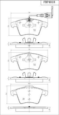 FI.BA FBP4018 - Kit de plaquettes de frein, frein à disque cwaw.fr