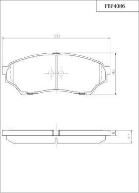 FI.BA FBP4086 - Kit de plaquettes de frein, frein à disque cwaw.fr