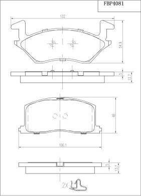 FI.BA FBP4081 - Kit de plaquettes de frein, frein à disque cwaw.fr