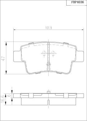 FI.BA FBP4036 - Kit de plaquettes de frein, frein à disque cwaw.fr