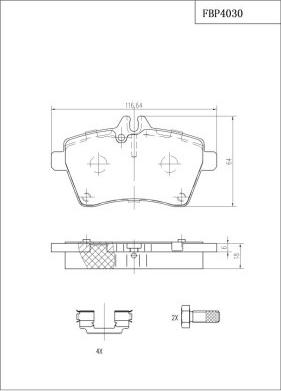 FI.BA FBP4030 - Kit de plaquettes de frein, frein à disque cwaw.fr