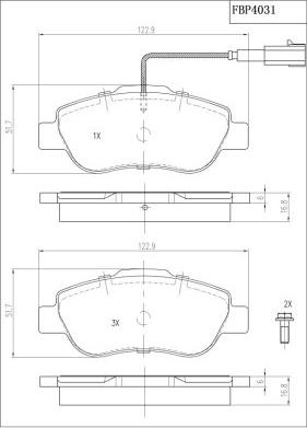 FI.BA FBP4031 - Kit de plaquettes de frein, frein à disque cwaw.fr