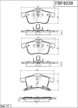 FI.BA FBP4038 - Kit de plaquettes de frein, frein à disque cwaw.fr