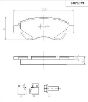 FI.BA FBP4033 - Kit de plaquettes de frein, frein à disque cwaw.fr