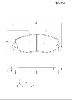 FI.BA FBP4032 - Kit de plaquettes de frein, frein à disque cwaw.fr