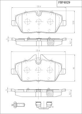 FI.BA FBP4029 - Kit de plaquettes de frein, frein à disque cwaw.fr