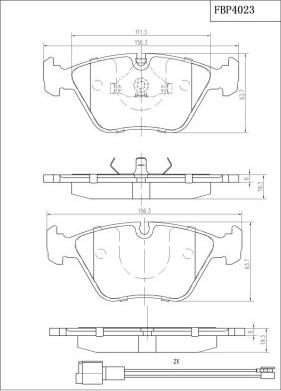 FI.BA FBP4023 - Kit de plaquettes de frein, frein à disque cwaw.fr