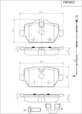 FI.BA FBP4027 - Kit de plaquettes de frein, frein à disque cwaw.fr