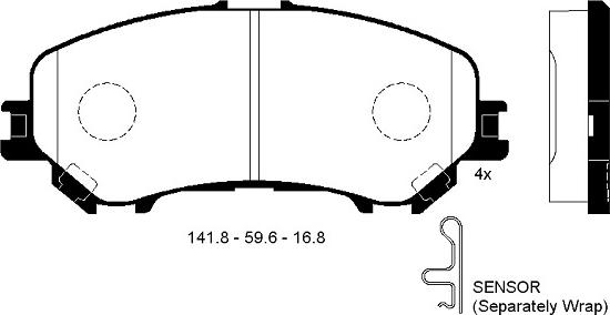 FTE 9001263 - Kit de plaquettes de frein, frein à disque cwaw.fr