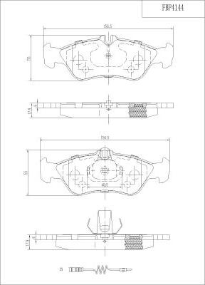 FI.BA FBP4144 - Kit de plaquettes de frein, frein à disque cwaw.fr