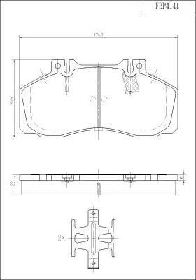 FI.BA FBP4141 - Kit de plaquettes de frein, frein à disque cwaw.fr