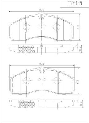 FI.BA FBP4148 - Kit de plaquettes de frein, frein à disque cwaw.fr