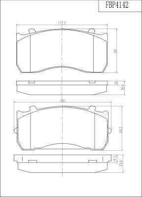 FI.BA FBP4142 - Kit de plaquettes de frein, frein à disque cwaw.fr