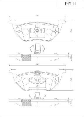 FI.BA FBP4151 - Kit de plaquettes de frein, frein à disque cwaw.fr