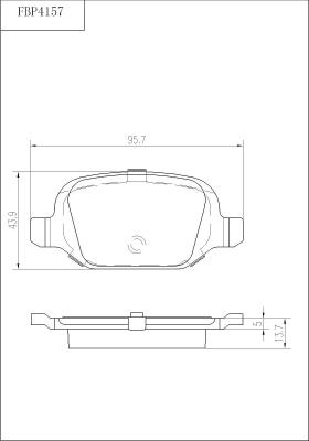 FI.BA FBP4157 - Kit de plaquettes de frein, frein à disque cwaw.fr