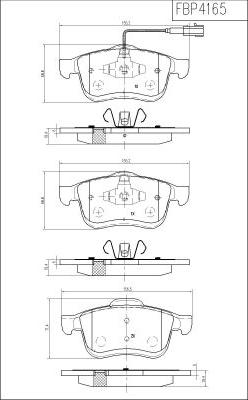 FI.BA FBP4165 - Kit de plaquettes de frein, frein à disque cwaw.fr