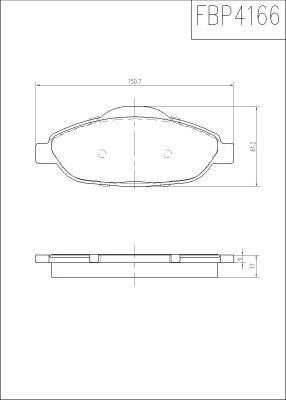 FI.BA FBP4166 - Kit de plaquettes de frein, frein à disque cwaw.fr