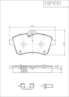 FI.BA FBP4161 - Kit de plaquettes de frein, frein à disque cwaw.fr