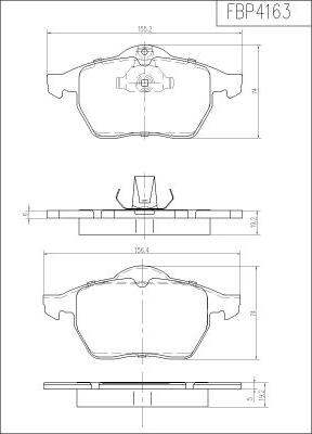 FI.BA FBP4163 - Kit de plaquettes de frein, frein à disque cwaw.fr