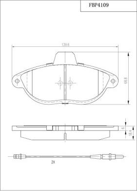 FI.BA FBP4109 - Kit de plaquettes de frein, frein à disque cwaw.fr