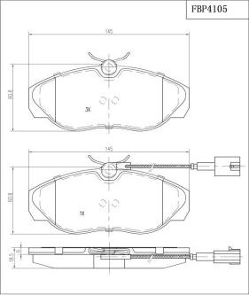 FI.BA FBP4105 - Kit de plaquettes de frein, frein à disque cwaw.fr