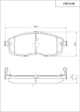 FI.BA FBP4100 - Kit de plaquettes de frein, frein à disque cwaw.fr