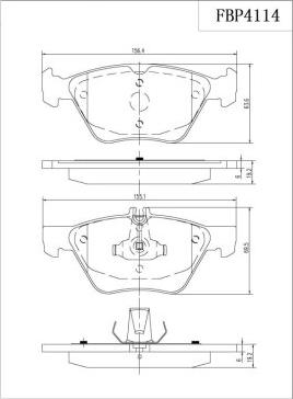 FI.BA FBP4114 - Kit de plaquettes de frein, frein à disque cwaw.fr