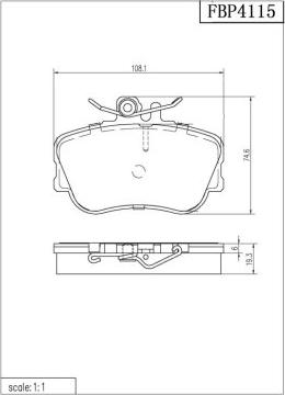 FI.BA FBP4115 - Kit de plaquettes de frein, frein à disque cwaw.fr