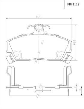 FI.BA FBP4117 - Kit de plaquettes de frein, frein à disque cwaw.fr