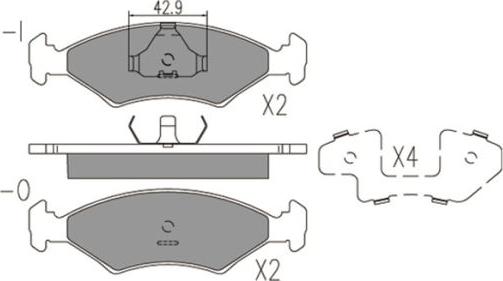 FI.BA FBP4180 - Kit de plaquettes de frein, frein à disque cwaw.fr