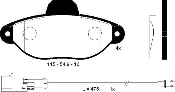 FI.BA FBP4181 - Kit de plaquettes de frein, frein à disque cwaw.fr