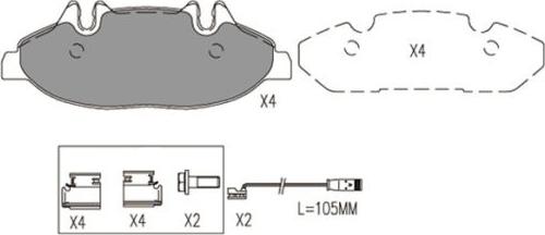 FI.BA FBP4187 - Kit de plaquettes de frein, frein à disque cwaw.fr