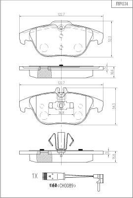 FI.BA FBP4134 - Kit de plaquettes de frein, frein à disque cwaw.fr