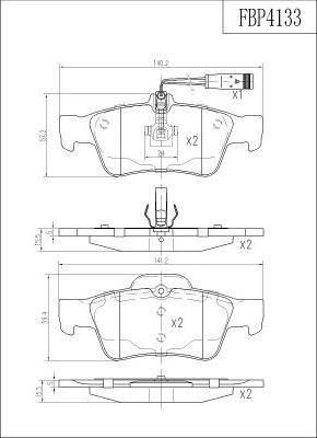 FI.BA FBP4133 - Kit de plaquettes de frein, frein à disque cwaw.fr