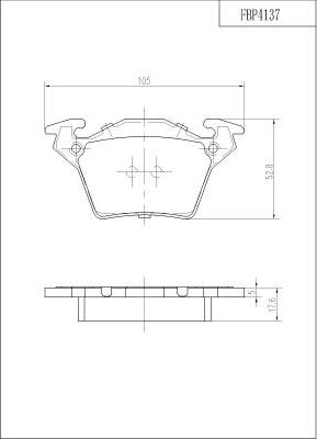 FI.BA FBP4137 - Kit de plaquettes de frein, frein à disque cwaw.fr