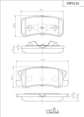 FI.BA FBP4124 - Kit de plaquettes de frein, frein à disque cwaw.fr