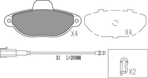 FI.BA FBP4176 - Kit de plaquettes de frein, frein à disque cwaw.fr