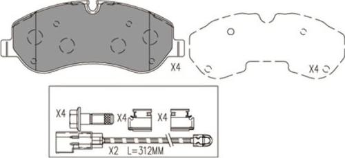 FI.BA FBP4178 - Kit de plaquettes de frein, frein à disque cwaw.fr