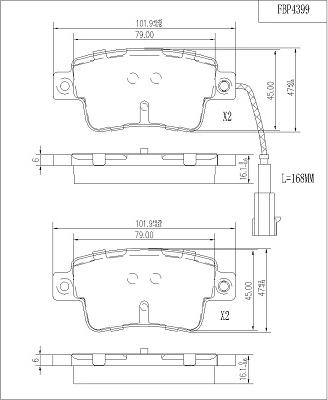 FI.BA FBP4399 - Kit de plaquettes de frein, frein à disque cwaw.fr