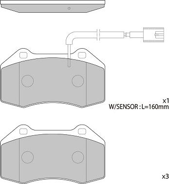 FTE 9002228 - Kit de plaquettes de frein, frein à disque cwaw.fr