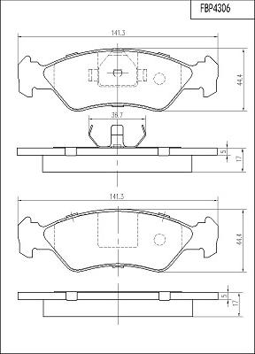 FI.BA FBP4306 - Kit de plaquettes de frein, frein à disque cwaw.fr