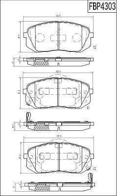 FI.BA FBP4303 - Kit de plaquettes de frein, frein à disque cwaw.fr